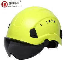

DARLINGWELL Safety Hard Hat with Dark Visor ABS Work Protective Helmet with Goggles Outdoor Riding Climing Rescue Helmets
