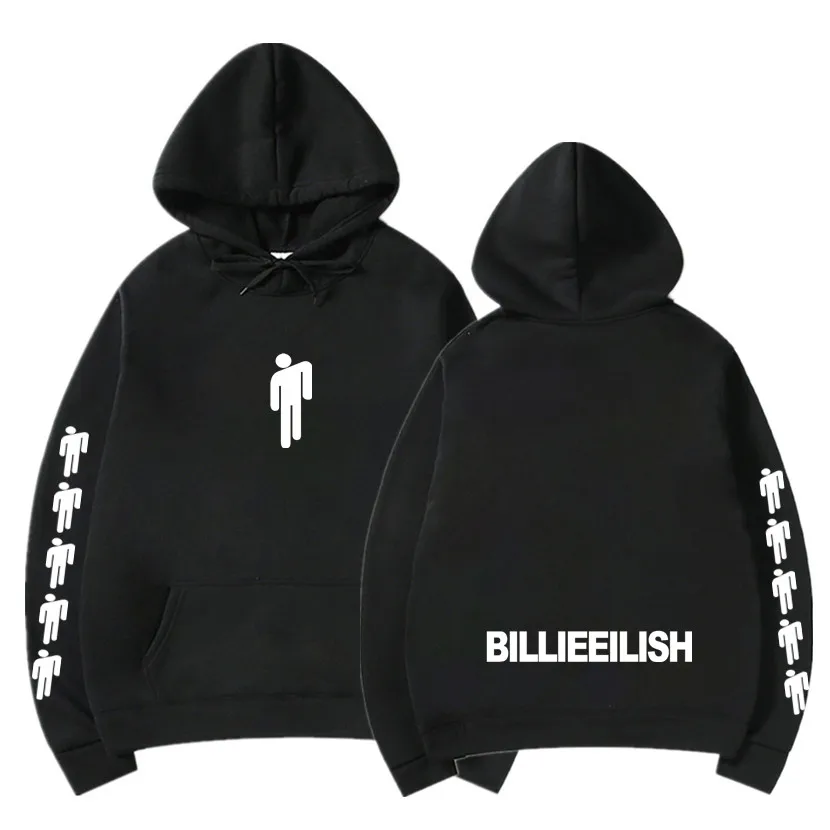 Billie Eilish Толстовка с принтом Мужская/Женская модная уличная harajuku|Толстовки и