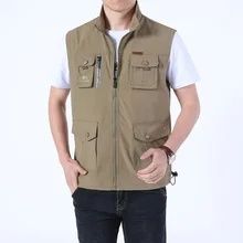 Весенний Nian Jeep мужской жилет Повседневный Быстросохнущий жилет с несколькими карманами сетчатая подкладка жилет для фотографии