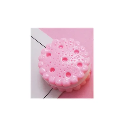 pink 100 шт./лот имитация крема бисквит мини игра пищевая Смола Кабошоны для телефона деко Скрапбукинг DIY украшения ремесла куклы игрушки - Цвет: pink