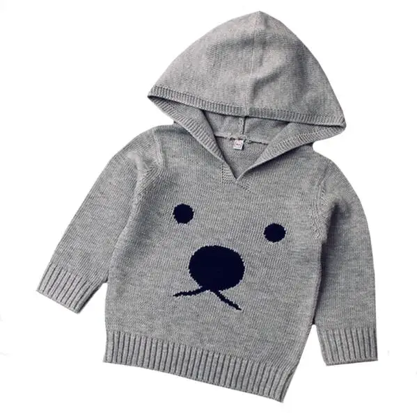 Gray Свитера для маленьких девочек Новая Рождественская зимняя трикотажная одежда с длинными рукавами для мальчиков детский осенний свитер с лосем для девочек, пуловер - Цвет: Gray