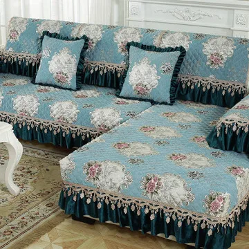 

New chenille European style sofa cushion, fabric winter seasons universal European skirt sofa cushion