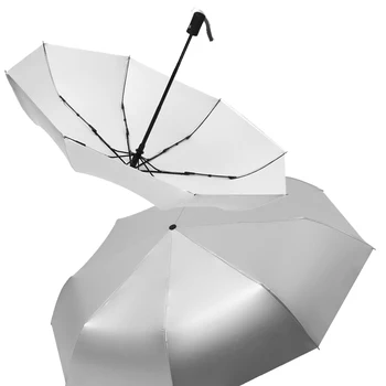 

Fully automatic umbrella anti-uv titanium Sliver Coating sun umbrella rain woman 3 folding umbrella female princess Parasol