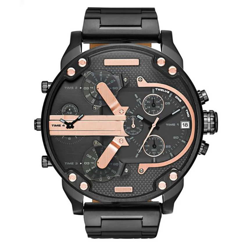

2019 New big dial Relogio Masculino Watches Men Fashion Sport Stainless Steel Band Watch Quartz Business Wristwatch Reloj Hombre