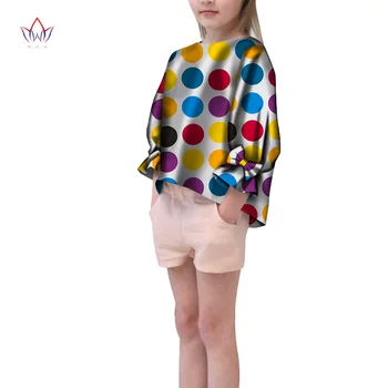 

Children African Clothes Customized Girl Long Sleeve Shirt Tops African Dashiki Print Girl Bow T Shirt Top Causal Party WYT360