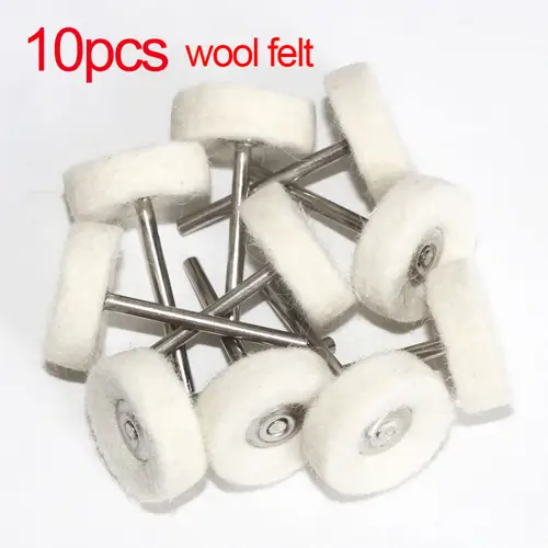 1" Wool Felt Grinding Sanding Head Abrasive Buffing Wheel 2.35/3mm Shank Cotton Thread Polishing Mini Brush for Dremel Dril - Image 18