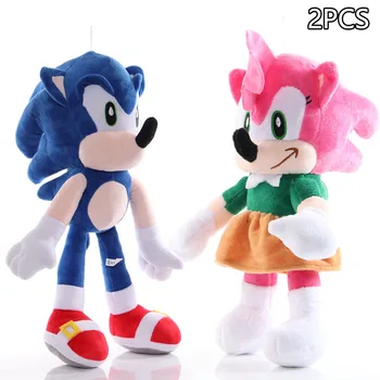 

28cm Sonic plush toy Amy rose sonic-shadow-silver the hedgehog Tails Knuckles the echidna soft stuffed animals doll Child gifts