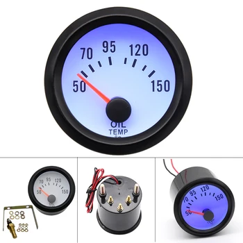 

50-150 Celsius Degree 52mm Oil Temp Gauge 2 Inch 12V/24V Oil Temperature Meter Gauge with Sensor for Car motorcycle 52MM Gauge