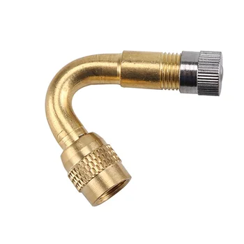

6pcs Set Tyre Valve Extension Adaptor 45/90/135 Degree Brass Car Bike Moto Angle