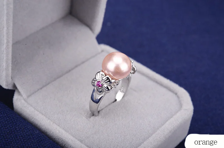 Bague Ringen кольца для женщин серебро 925 ювелирные изделия цветок жемчуг темперамент открытие регулируемое кольцо женский подарок на день рождения свадьбы