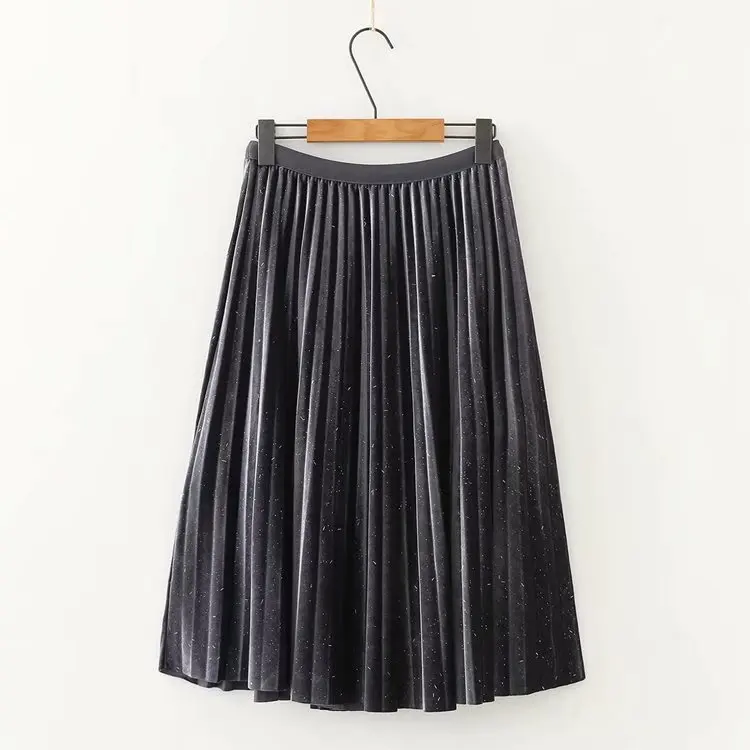 Повседневные женские модные плиссированные юбки размера плюс, осень, T56-180