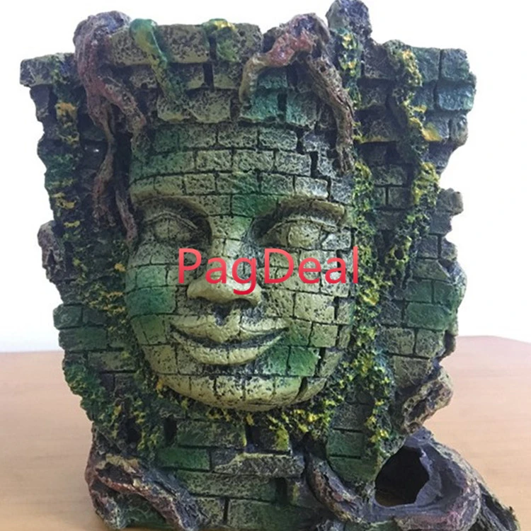 Горячая Распродажа аквариумное украшение настенное храм Египет лицо Будды для