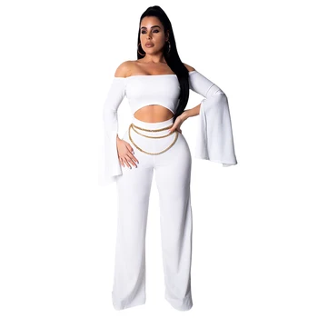 

Zoctuo Women Sexy One Shoulder Jumpsuit Middle Waist Long Pants Long Sleeve Zipper Milk Silk 2019 Spring 3 Color