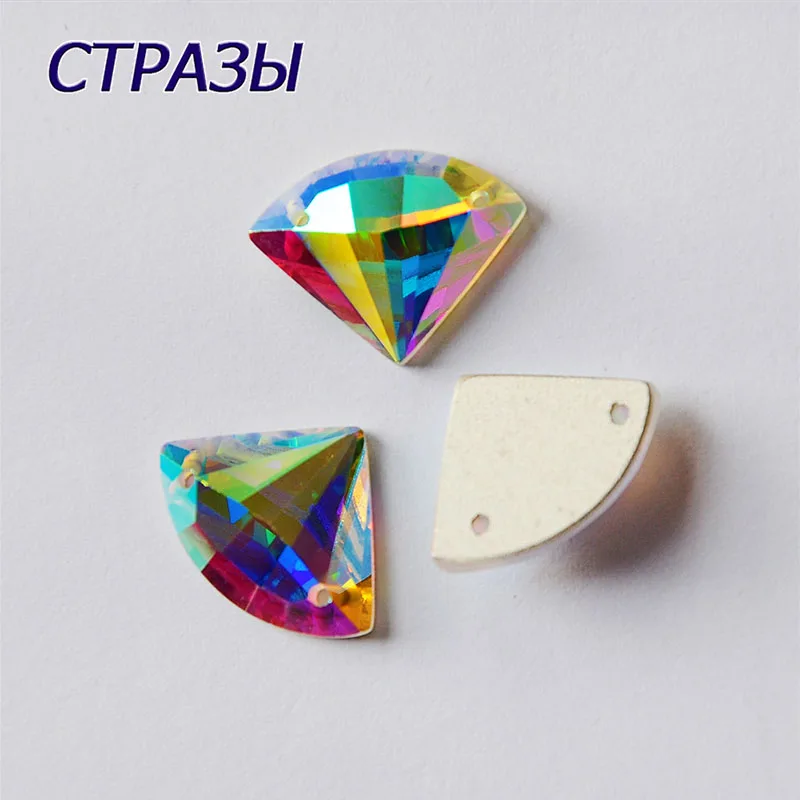 C2545-ая форма вентилятора 2 отверстия 14х18 мм 72 шт. стразы с плоским основанием