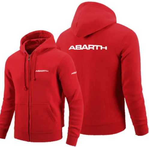 Толстовка на молнии с логотипом для Abarth, мужские толстовки на молнии, осенняя толстовка с капюшоном, зимняя длинная модная повседневная одежда