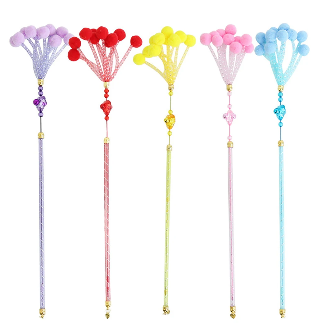 1PC Cat Teaser Wand Kitten Teaser Stick Interactive Cat Toy Plush Kitten Cat Scratching Toy With Bell Pet Toy Random Color