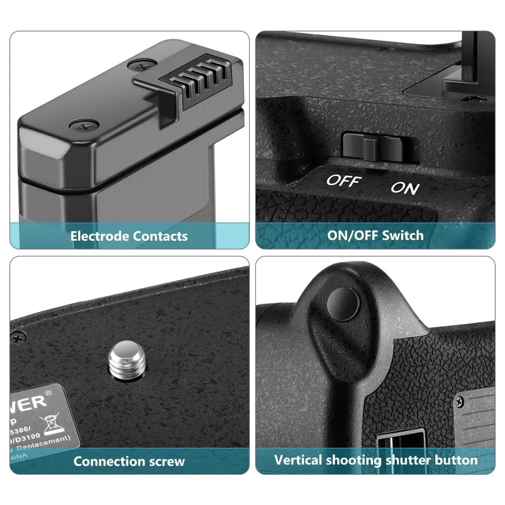 Вертикальный держатель для фотоаппарата NIKON D3100/D3200/D3300 SLR|vertical battery grip|battery gripbattery