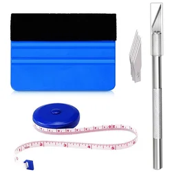 Kit d'installation de teinte de Film pour vitres de voiture, outil de lissage de papier peint avec couteau artisanal en feutre 