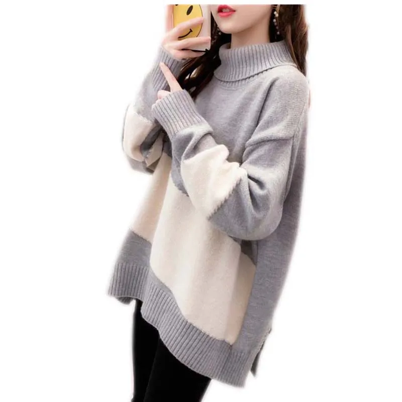 Новинка 2020 женский свитер зимний толстый теплый повседневный вязаный свободный