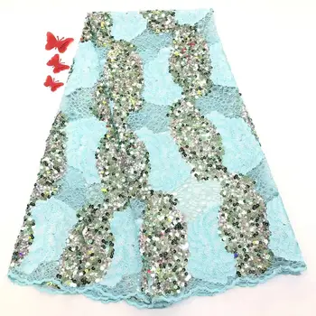 

African Lace Fabric 2019 Embroidered Nigerian Wedding Lace Fabric High Quality French Tulle Lace Fabric DPOC134