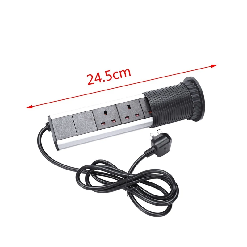 Standard Wall Power Socket Kitchen Office Desktop Socket Countertop Point Pull Retractable Socket Outlet