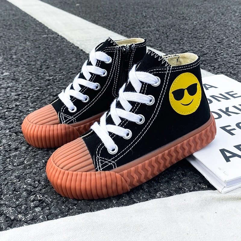 Zapatillas de deporte blancas y negras para niños y niñas, zapatos informales lona para niños, zapatillas de baloncesto suaves, deportivas niños grandes para estudiantes, otoño 2021| | - AliExpress