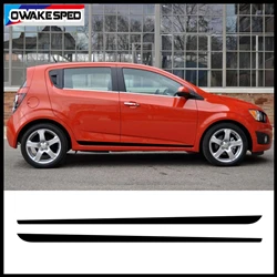 Carbon Fiber Sport Stripes Car Door Side Skirt Sticker Auto Body Racing Styling Vinyl Decals Accessories For-Chevrolet Sonic (3)_副本