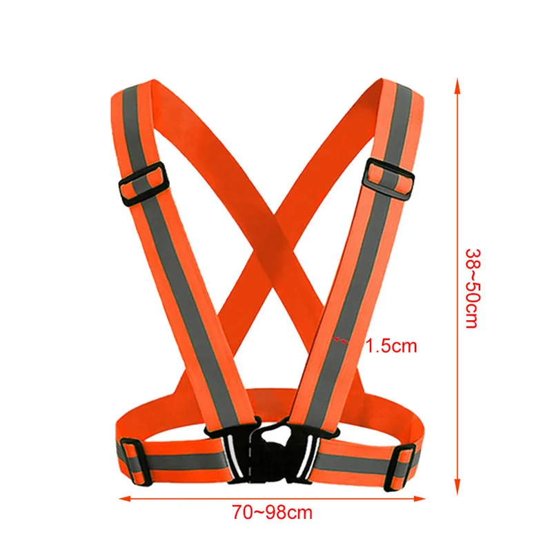 Night running reflective vest Adjustable Safety Security High Visibility Reflective Vest Gear Stripes Jacket Night Wholesale Night running reflective vest Adjustable Safety Security High Visibility Reflective Vest Gear Stripes Jacket Night Wholesale