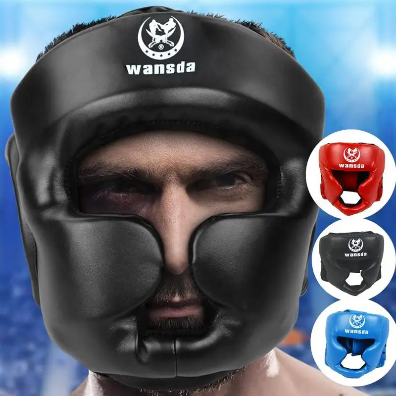 

Closed Type Boxing Head Protector Sparringhelmet MMA Muay Thai Kickboxing Brace Head Protection Boxing Helmet