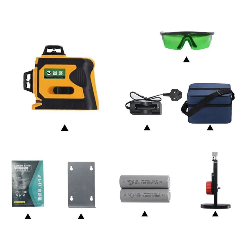 

12Lines 3D Laser Level Range Finder Self-Leveling 360 Horizontal And Vertical Cross Super Powerful Green Laser Beam Line