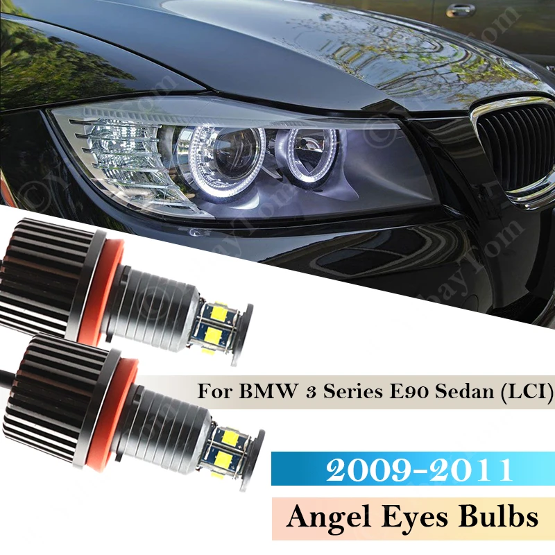 

Фара головного светильник для BMW 3 серии E90 седан (LCI) 2009-2011 120 Вт ПАРА лампочек «глаза ангела» E81 E82 E87 E88 E92 E93 E60 E70 E71 E89 LED