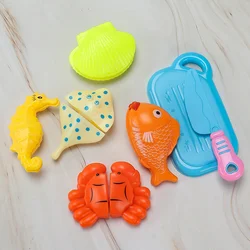Jouets animaux de la mer 8 pièces pour filles, ensemble de jeu de cuisine pour enfants, coupe éducative, Mini cuisine 