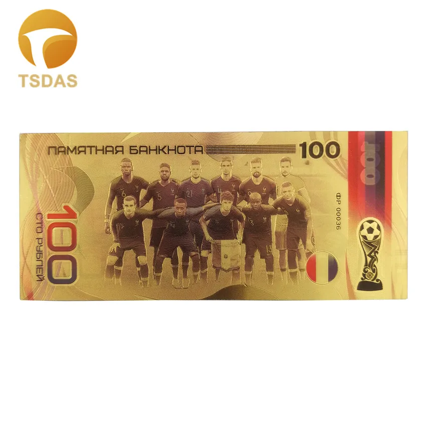 Souvenir Bills 24k Gold Banknote Russia Currency 100 Rubles Replica Plated Money Collection|Золотые банкноты| |