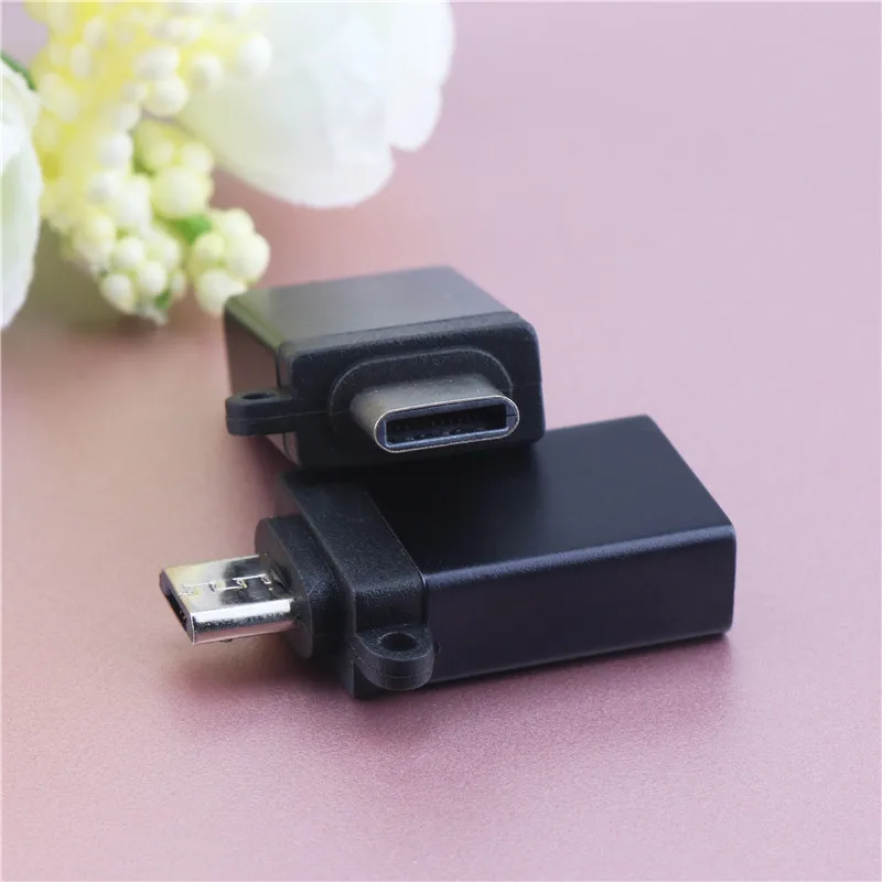 2 шт. OTG адаптер Mini Female USB 3,0-Male Micro USB/type-C конвертер для MP3 LG Android Phone XIAOMI4C адаптер зарядки