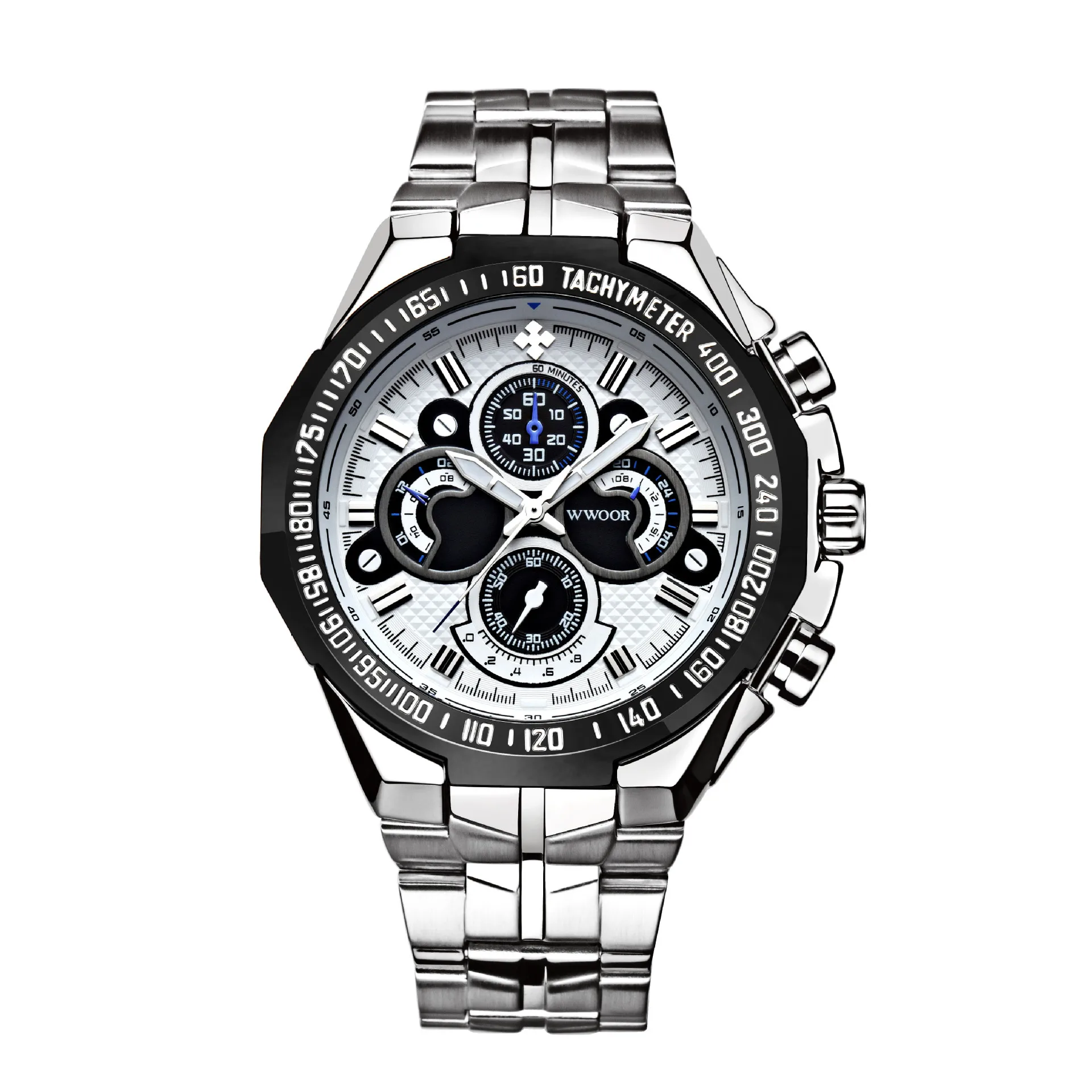 

Hot Sales Wwoor8013 MEN'S Table Steel Belt Night Light Non-Analog Watch MEN'S Watch Table