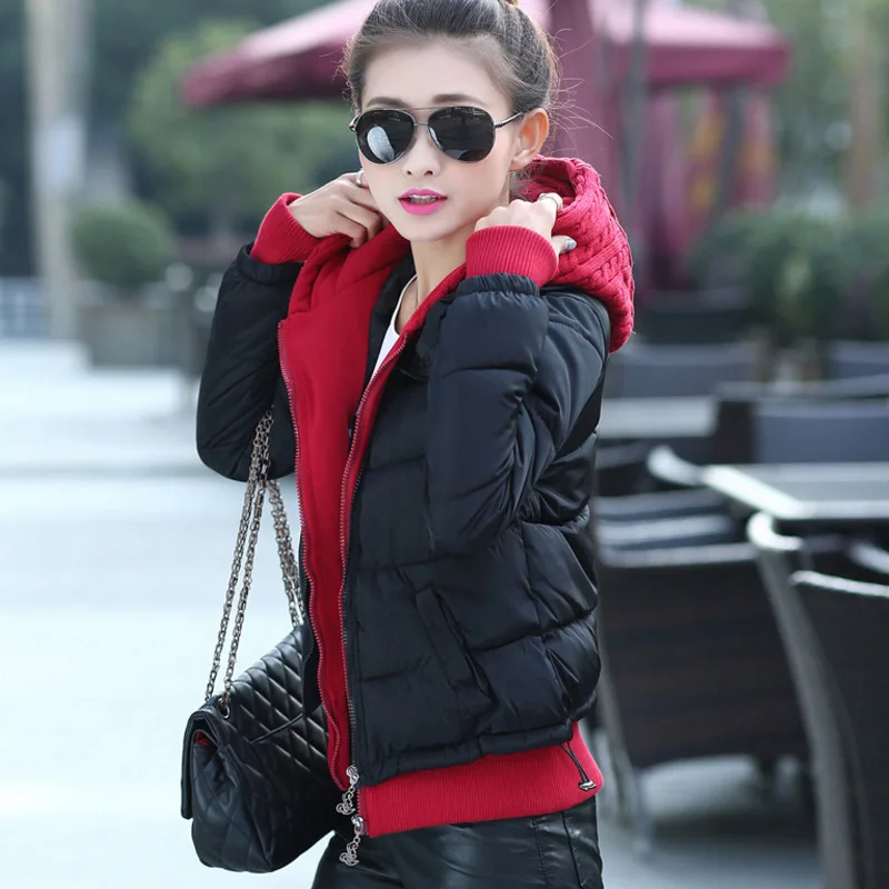 Стеганая куртка зимние парки для женщин Теплая стеганая женские хлопковые