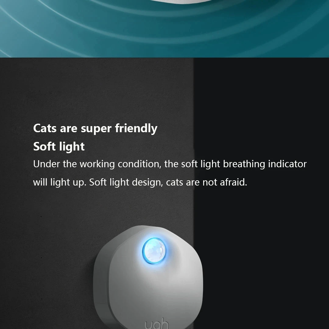 YouPin Uah Cat Litter Box Smart Deodorizer 24-hour Smart Monitoring Long Battery Life Positioning Adsorption Pet Smart Deodorize