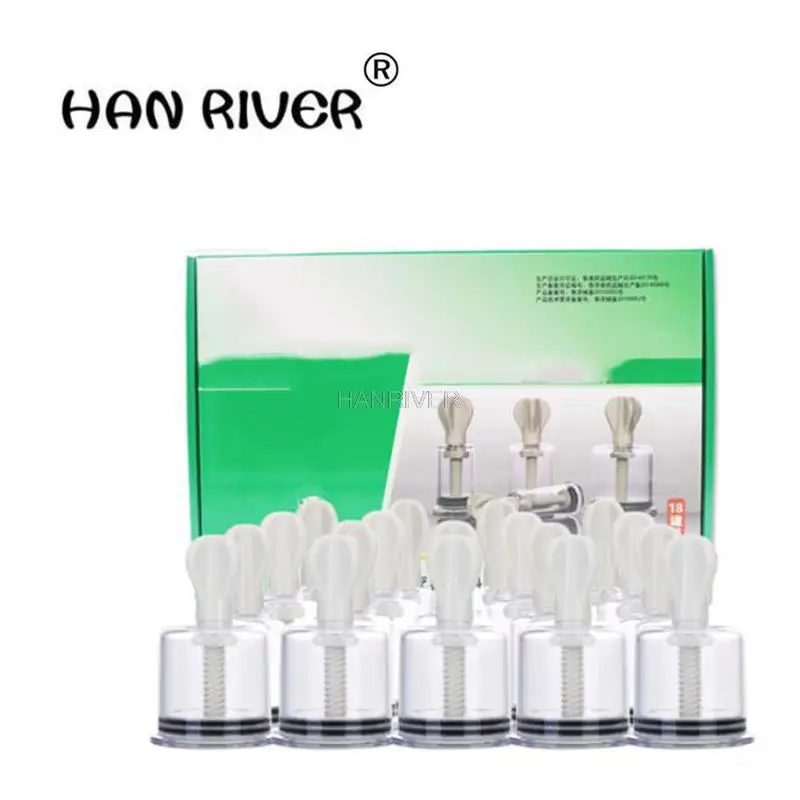 

HANRIVER Hand twist type cupping apparatus 18 household extraction tank type vacuum cupping tank rotary magnetic therapy