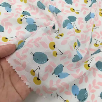 

New Style Full Cotton Poplin 9088 Full Craft Printing Fabric Fresh Small Flower Girl 's Clothing Gril's Dress Fabric