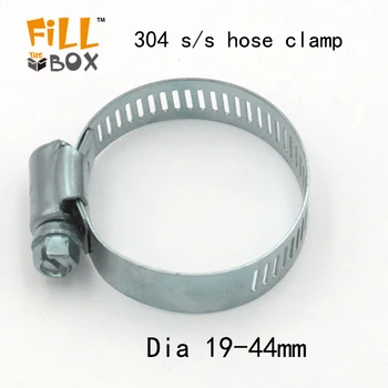 

Hose Clamp 20 Pcs Stainless Steel Adjustable 19-44mm Size Range Worm Gear for Plumbing Automotive Mechanical Application