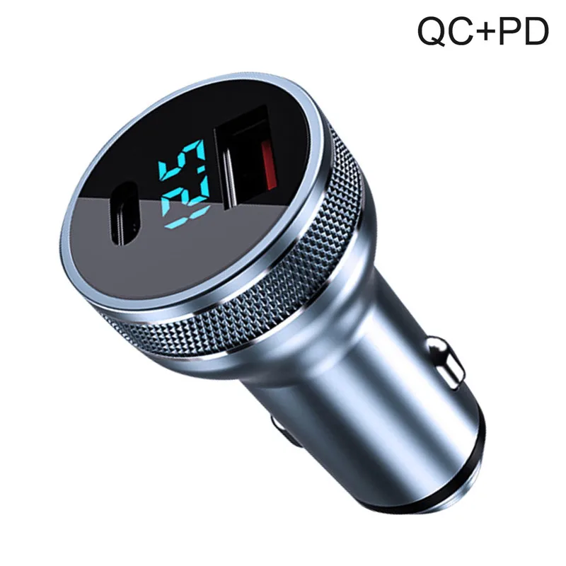 usb c 61w USB Car Charger For iphone 12 11 36W Quick Charge 3.0 Fast Charging Charger For Xiaomi Auto Type C QC PD 3.0 Mobile Phone Charge airpods usb c Chargers