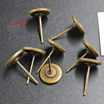 

FLTMRH 50PCS 8MM Earring Studs,Earrings Blank/Base,Fit 8mm Glass Cabochons,earring setting;Earring Bezels