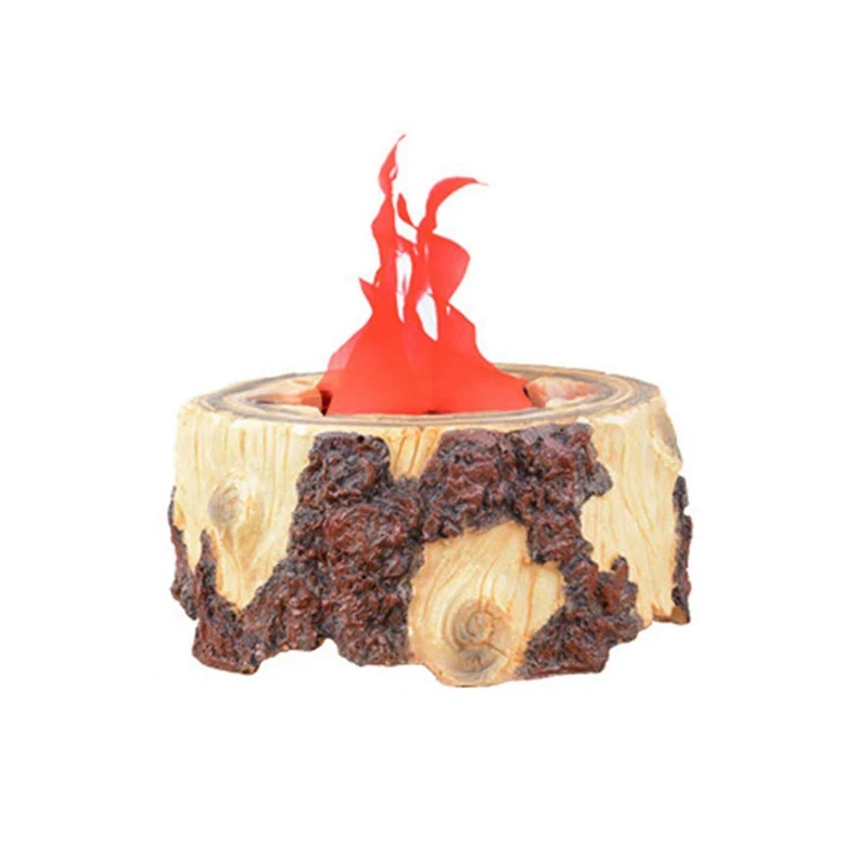 

LED Resin Flame Lamp Artificial Fake Fire Lamp Halloween Christmas Party Decoration Lamps US Plug