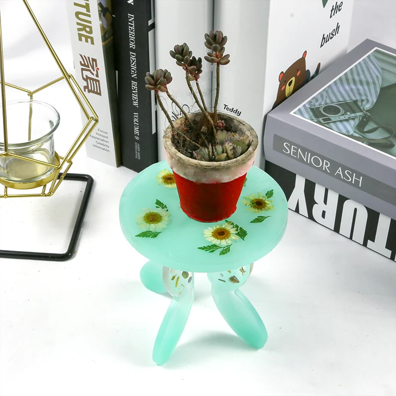 Crystal drop plastic table top display stand rotating pendent pieces flower pot holder tray containing accessories silicone mold | Дом и сад