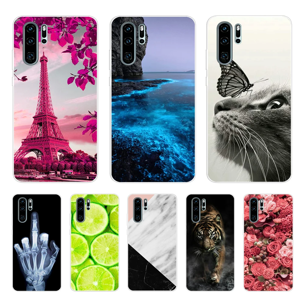 Caso de Huawei P30 Pro funda de silicona TPU cubierta trasera del teléfono para Huawei P30 Pro VOG-L29 ELE-L29 P 30 Lite coque parachoques