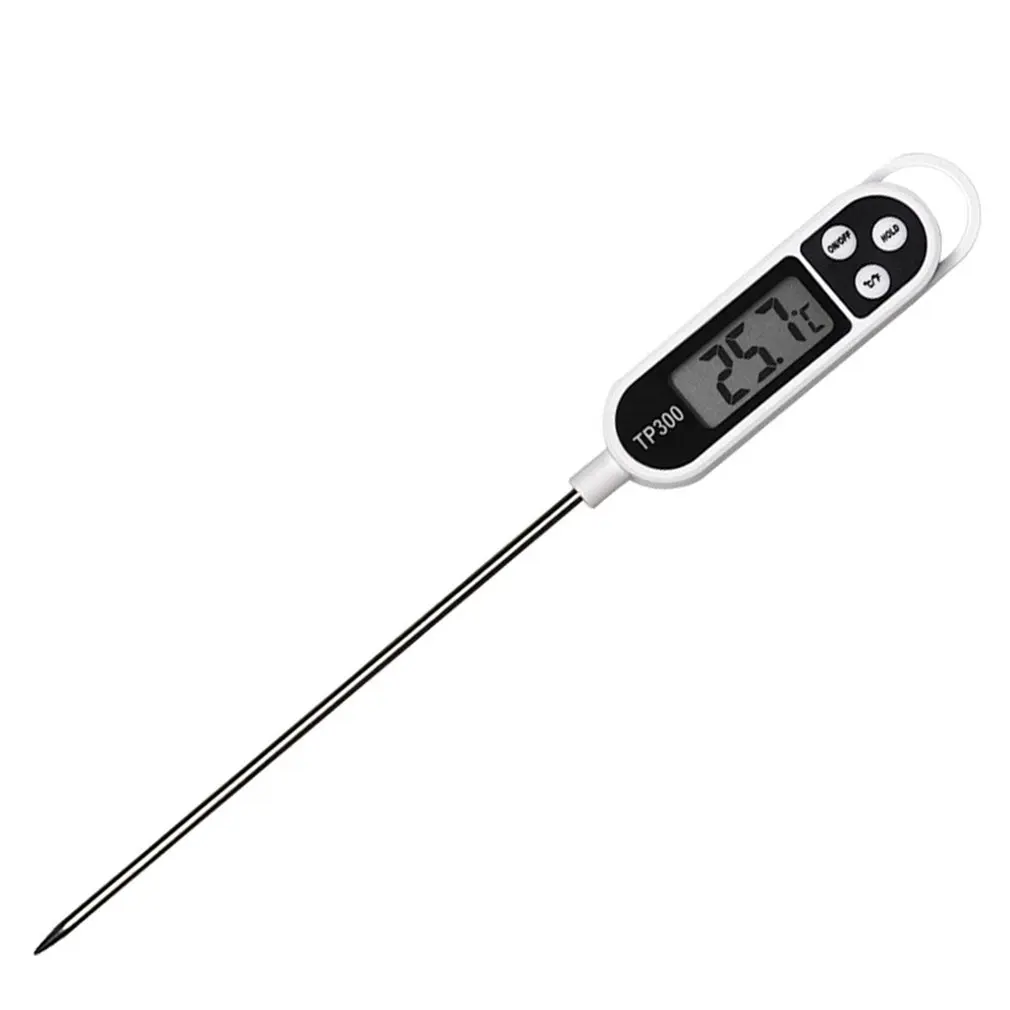 BLACK Red Digital Food Thermometer LCD Meat Probe Kitchen Cooking BBQ Turkey