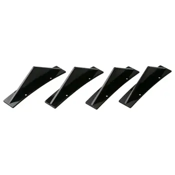 

4pcs Car SUV Back Rear Bumper Diffuser Shark Fin Kit Spoiler Lip Wing Splitter Car Rear Bumper Lip Guard Spoiler With Screw