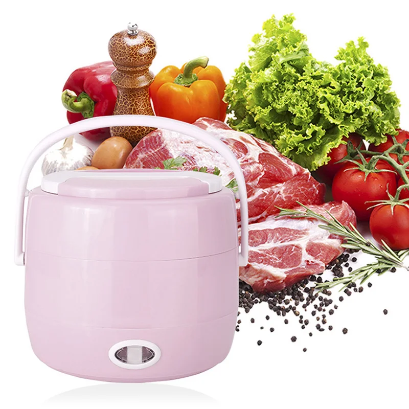 

Multi-Function 1.5L Double-Layer Rice Cooker Electric Cooking Lunch Box Insulation Heating Container Steam Boil Rice Soup Cooker