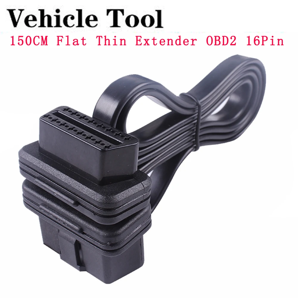 30 см/60 см/100 см плоский тонкий 16Pin OBD 2 удлинитель для головок OBD2 16 Pin ELM327 адаптер