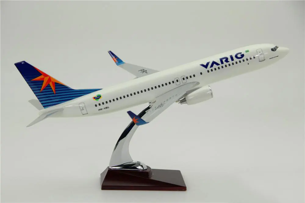40 см Бразилия VARIG Airways Boeing B737-800 модель самолета смола с подставкой изысканный подарок украшения дома